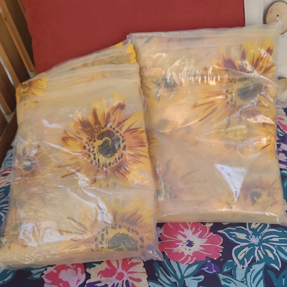 Sunflower Sheer Curtains.